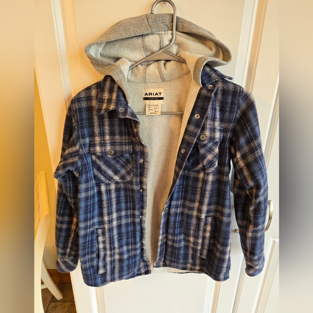 Ariat Blue and Gray Hoodie Stylish Sweatshirt